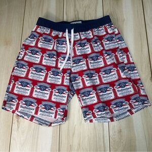 Tipsy Elves Americold One Budweiser Swim Trunks W/Mesh Size‎ Large Men’s New